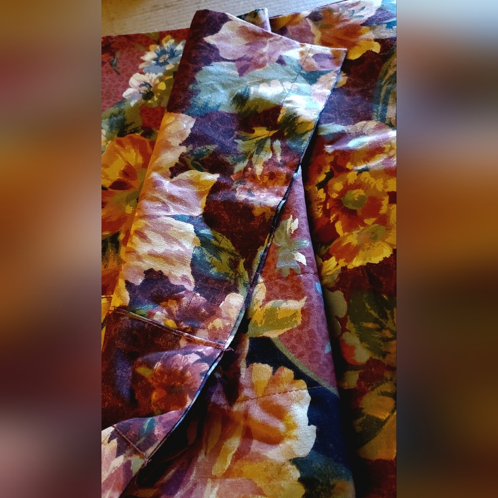 Floral Print Window Valance**Rich Colors**New**Salesman Sample - Picture 5 of 6